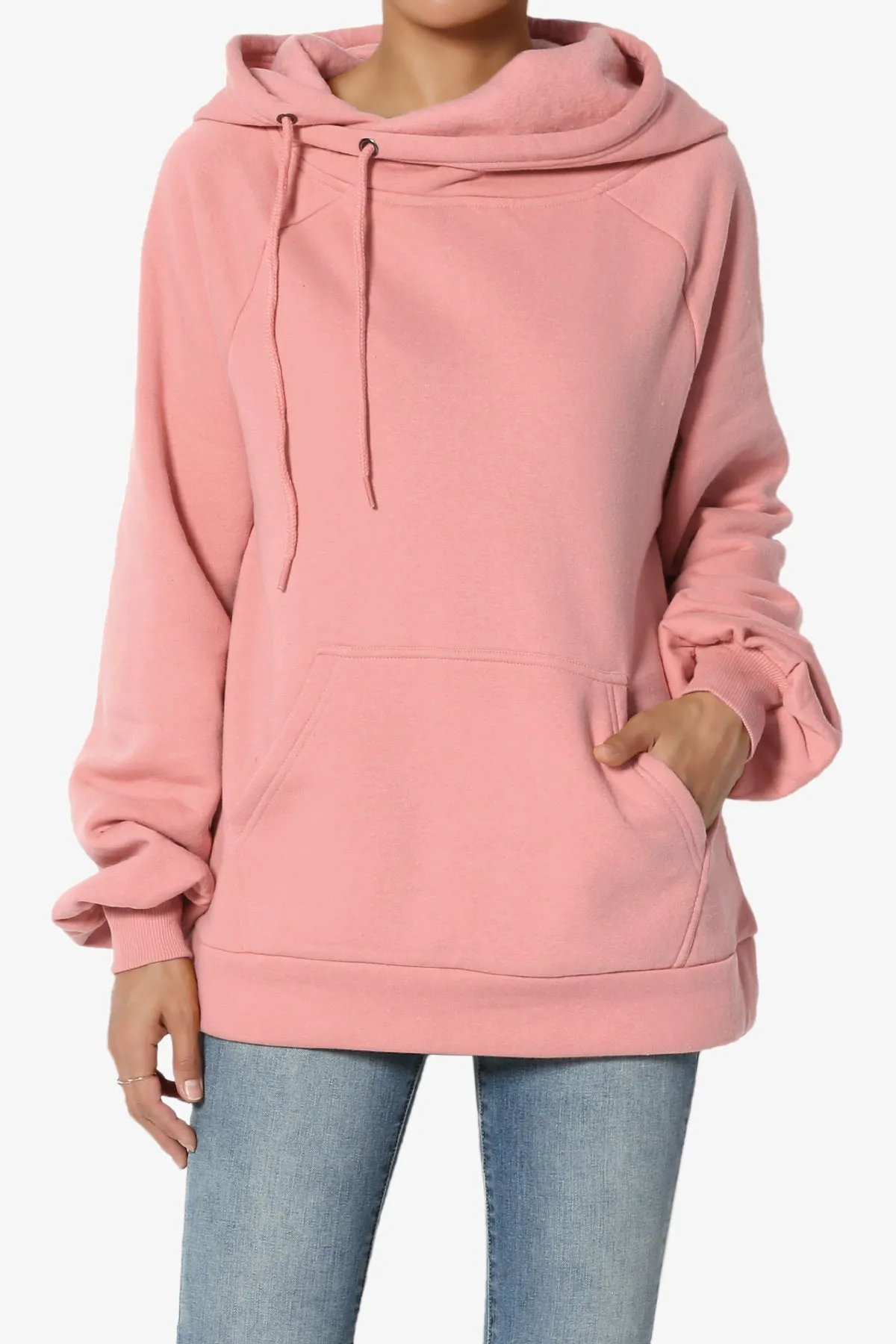 Accie Side Drawstring Hooded Sweatshirts PLUS