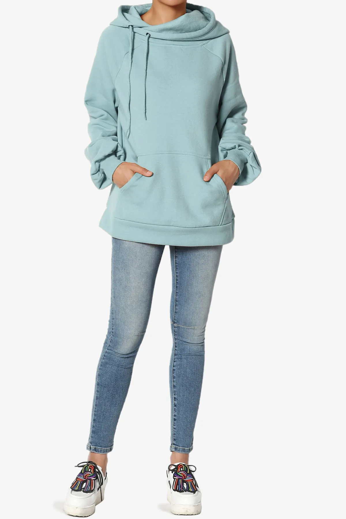 Accie Side Drawstring Hooded Sweatshirts PLUS