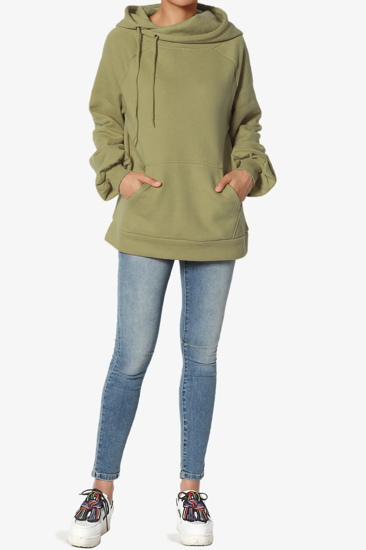 Accie Side Drawstring Hooded Sweatshirts PLUS