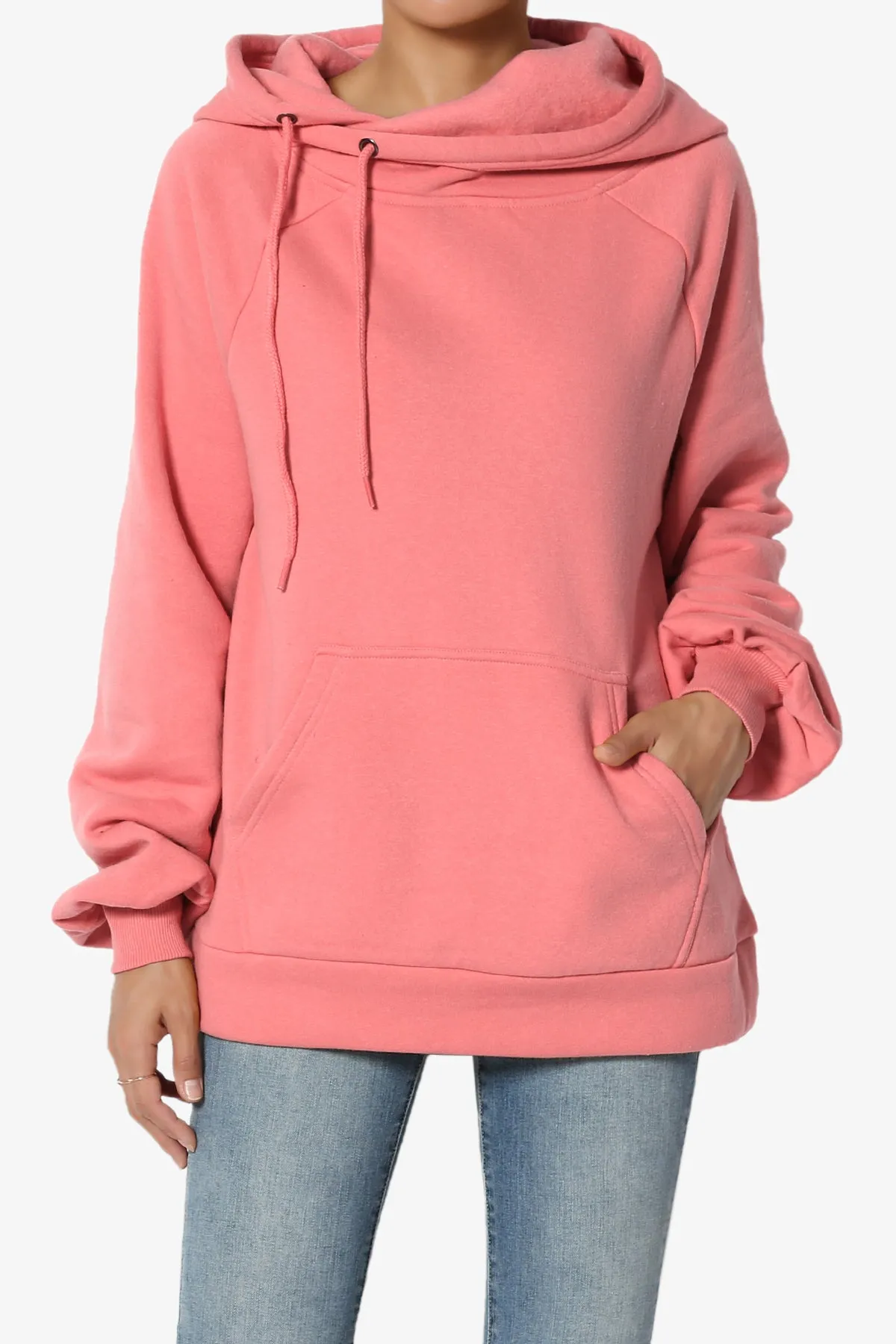 Accie Side Drawstring Hooded Sweatshirts PLUS