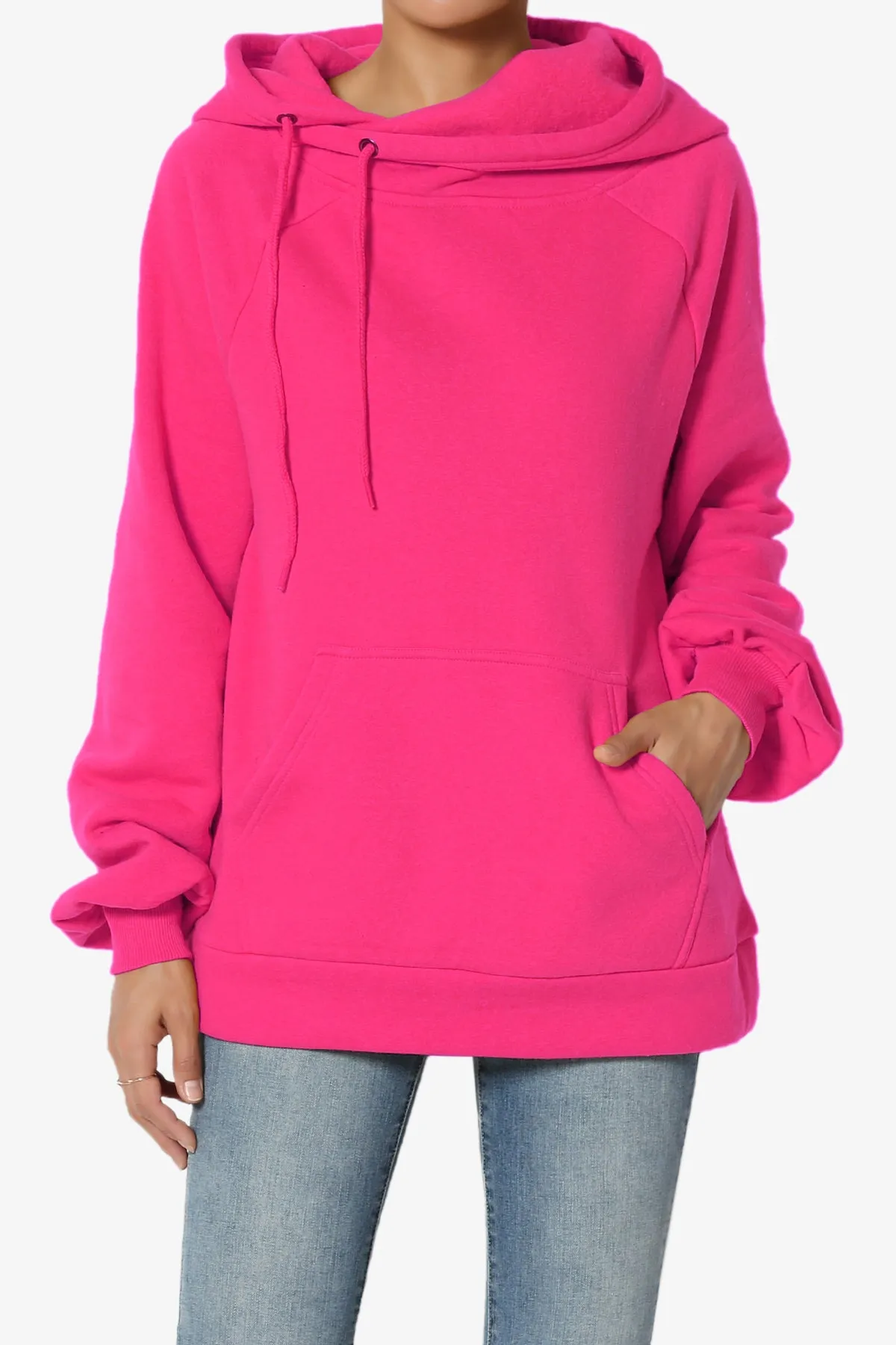 Accie Side Drawstring Hooded Sweatshirts PLUS