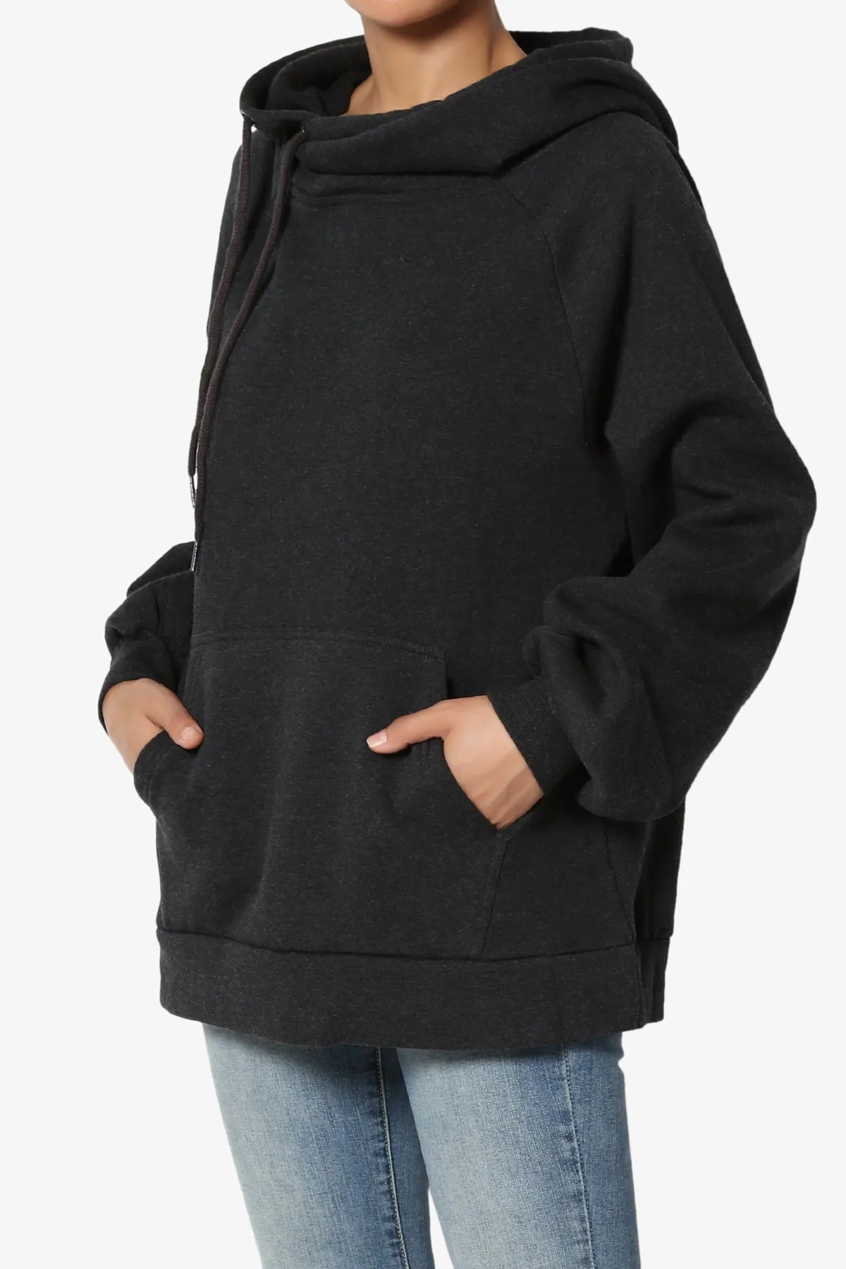 Accie Side Drawstring Hooded Sweatshirts PLUS