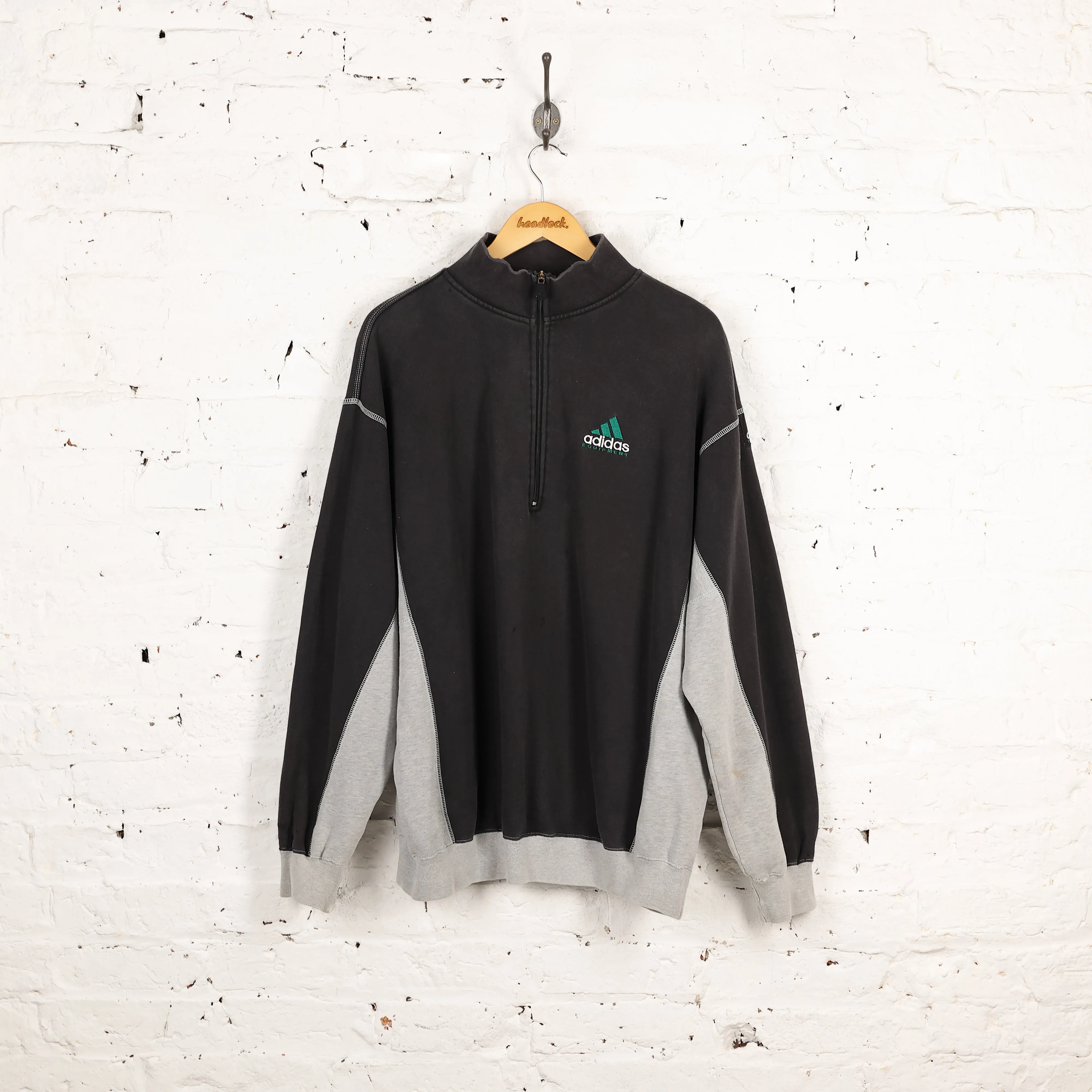 Adidas Equipment 1/4 Zip Sweatshirt - Black - XL