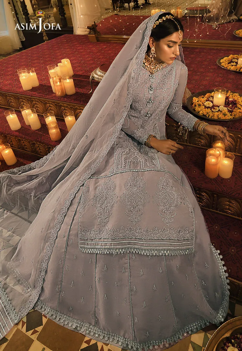 AJST-15 | Asim Jofa Sadqay Tumharay Eid Collection 2022 | Unstitched Embroidered Organza Suits