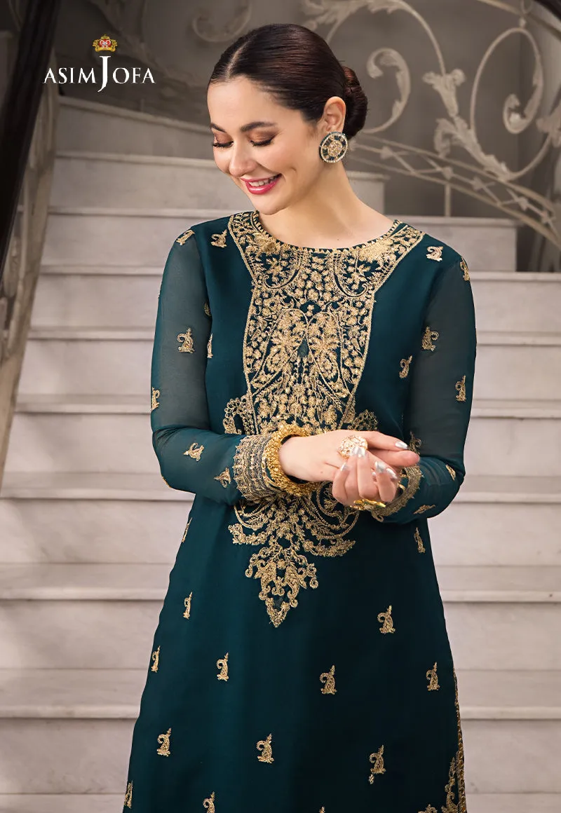 AJZS-19 | Asim Jofa Zari Sitara Luxury Eid Festive Collection 2023 | Unstitched Embrodried Suits