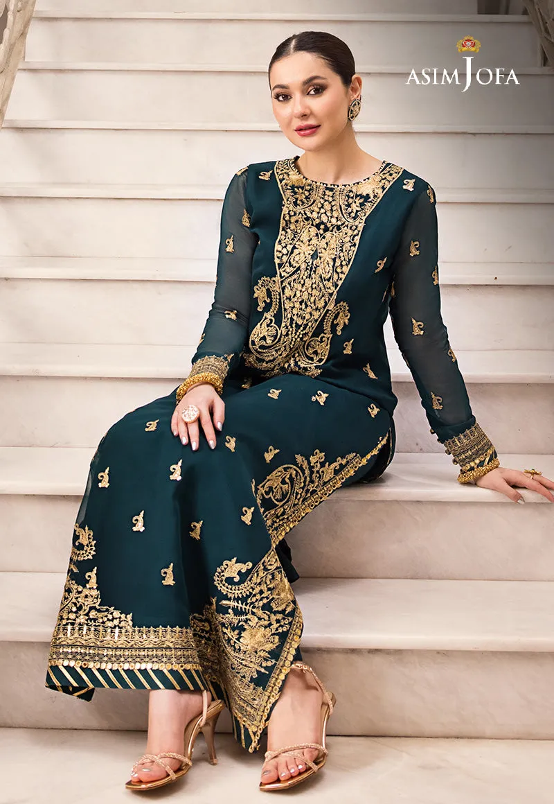 AJZS-19 | Asim Jofa Zari Sitara Luxury Eid Festive Collection 2023 | Unstitched Embrodried Suits