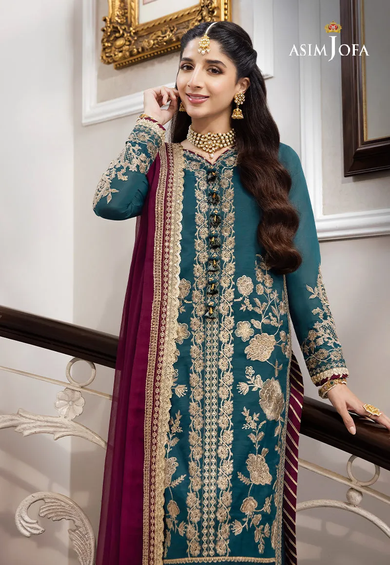 AJZS-27 | Asim Jofa Zari Sitara Luxury Eid Festive Collection 2023 | Unstitched Embrodried Suits