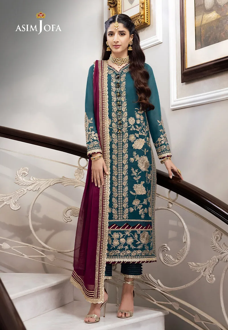 AJZS-27 | Asim Jofa Zari Sitara Luxury Eid Festive Collection 2023 | Unstitched Embrodried Suits