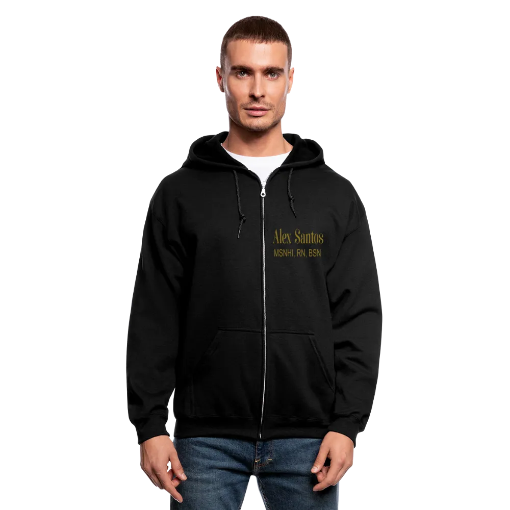 Alex Santos MSNHI, RN, BSN Men's Zip Hoodie