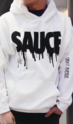 Black Sauce | White Hoodie
