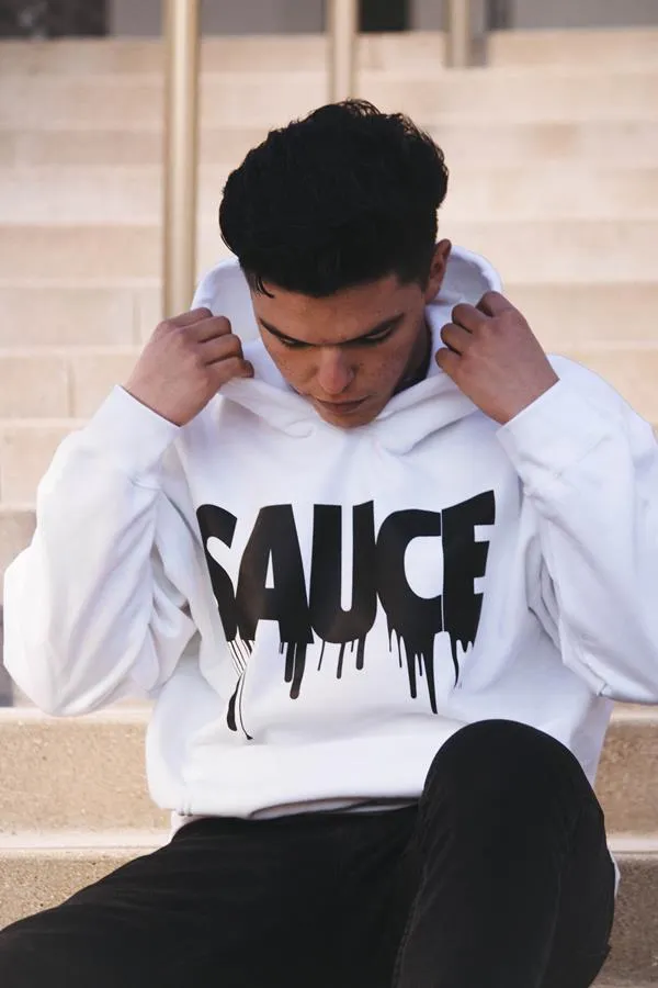 Black Sauce | White Hoodie
