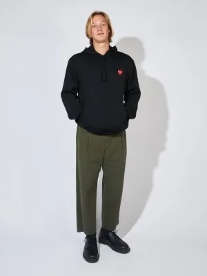 Black/Red Heart Play Hooded Sweatshirt