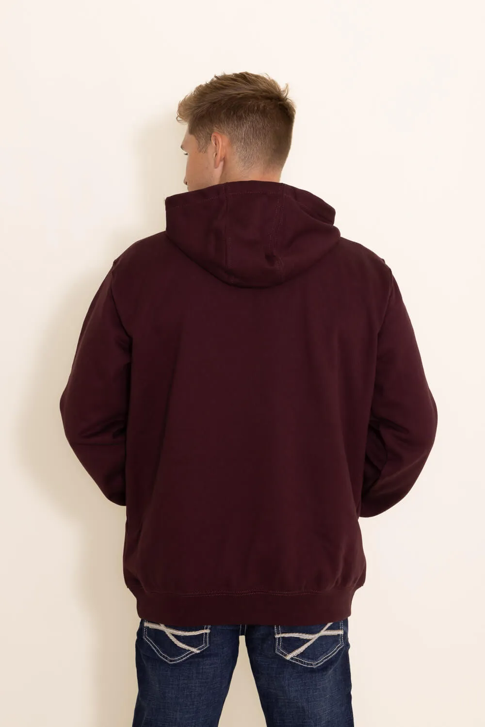 Carhartt Logo Sleeve Hoodie for Men in Port Maroon | K288-PRT PORT