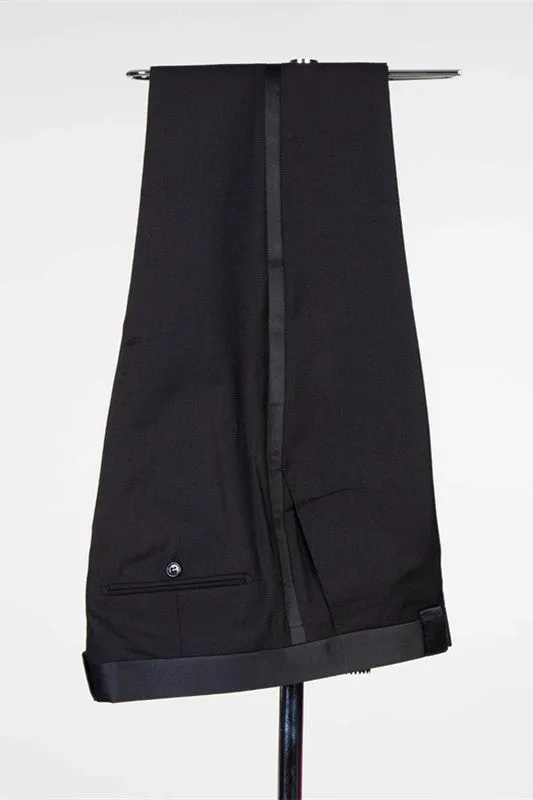 Chic Black Designer Shawl Lapel Men Suits for Wedding