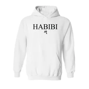 Classic White and Black Habibi Hoodie