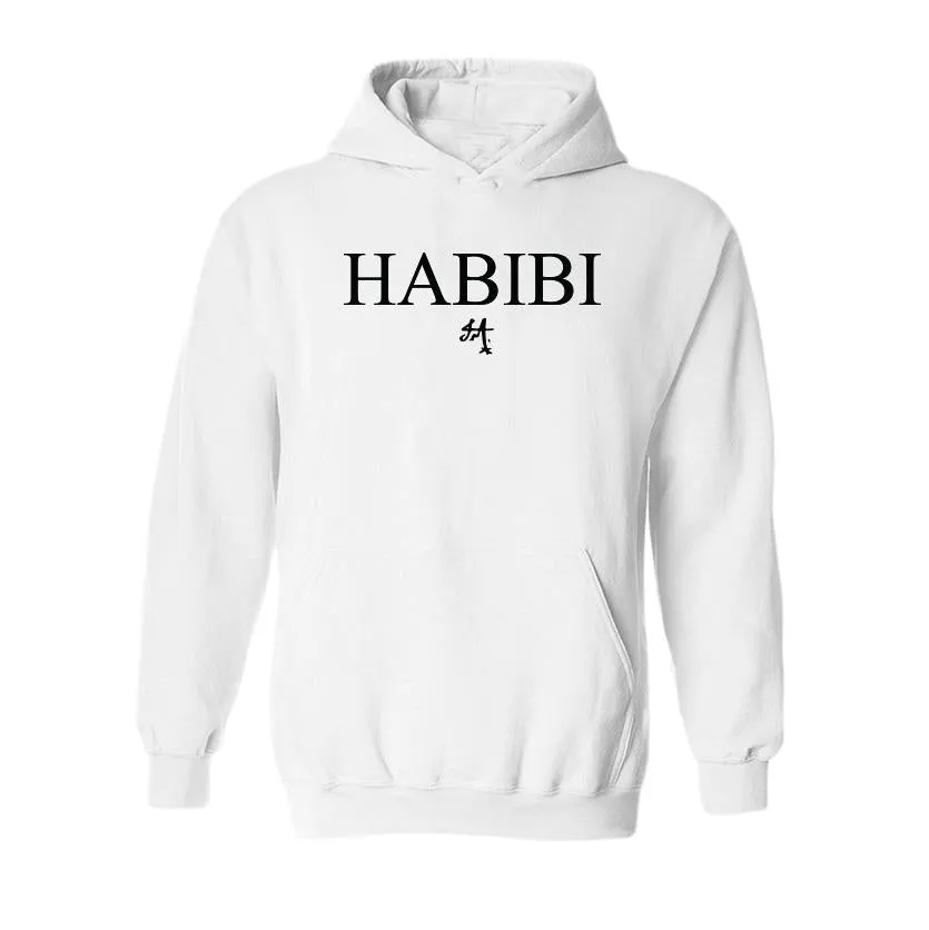 Classic White and Black Habibi Hoodie