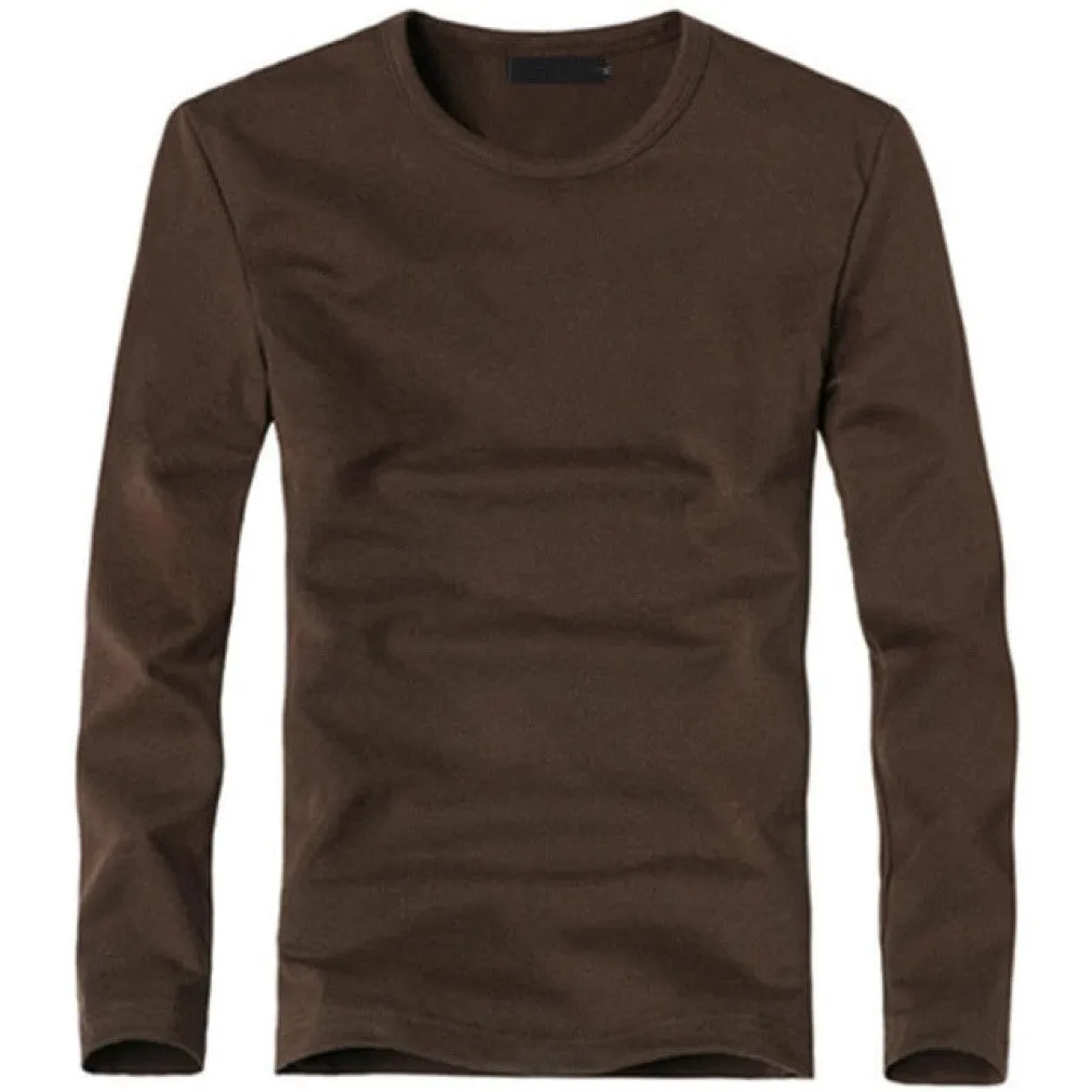 ContiNent 33 Elastic Mens T-Shirt V-Neck Long Sleeve Men T Shirt For Male Lycra And Cotton T-Shirts Man Clothing TShirt Brand Tees