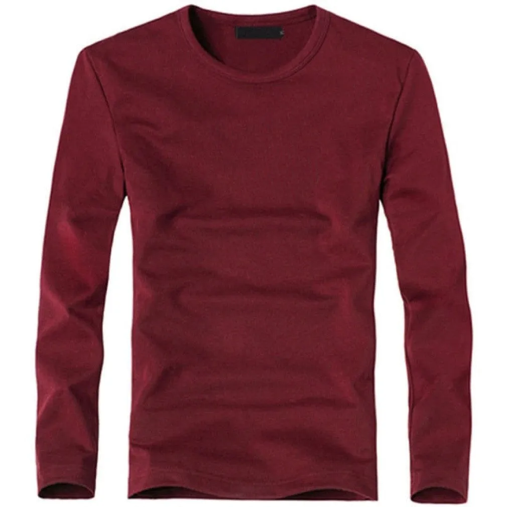 ContiNent 33 Elastic Mens T-Shirt V-Neck Long Sleeve Men T Shirt For Male Lycra And Cotton T-Shirts Man Clothing TShirt Brand Tees