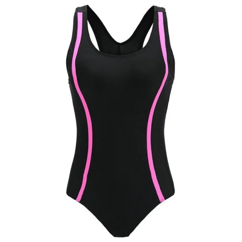 ContiNent 33 Sports One Piece Swimsuit Competition Swimwear Women Patchwork Swimming Suits for Women Racerback Bathing Suits XXL