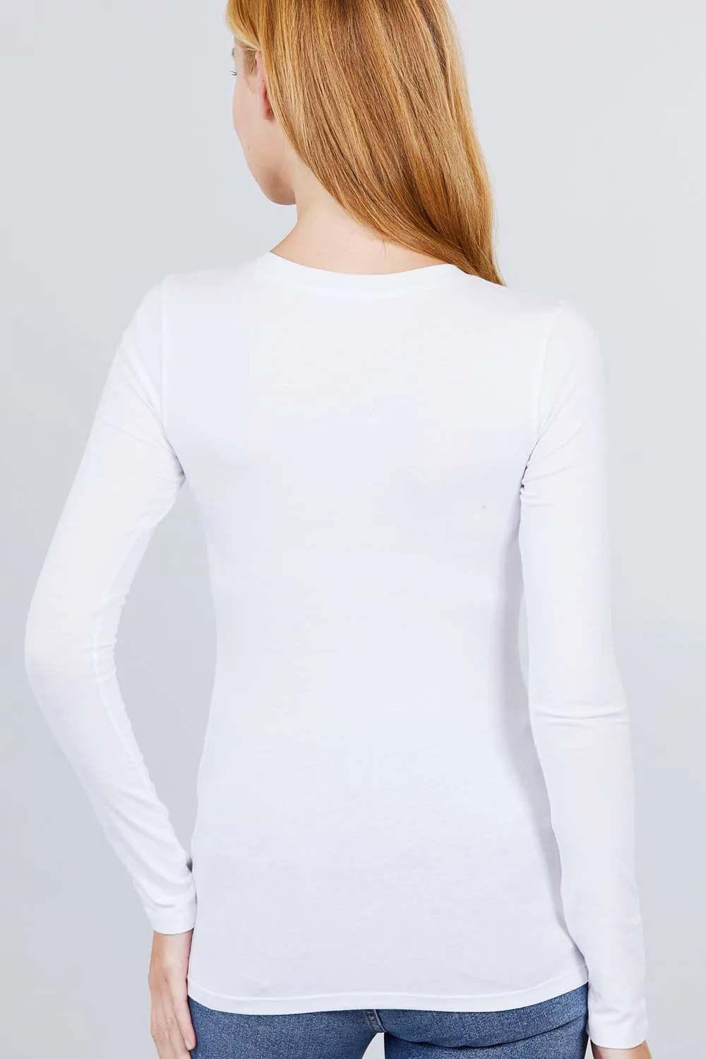 Cotton Jersey V-neck Top