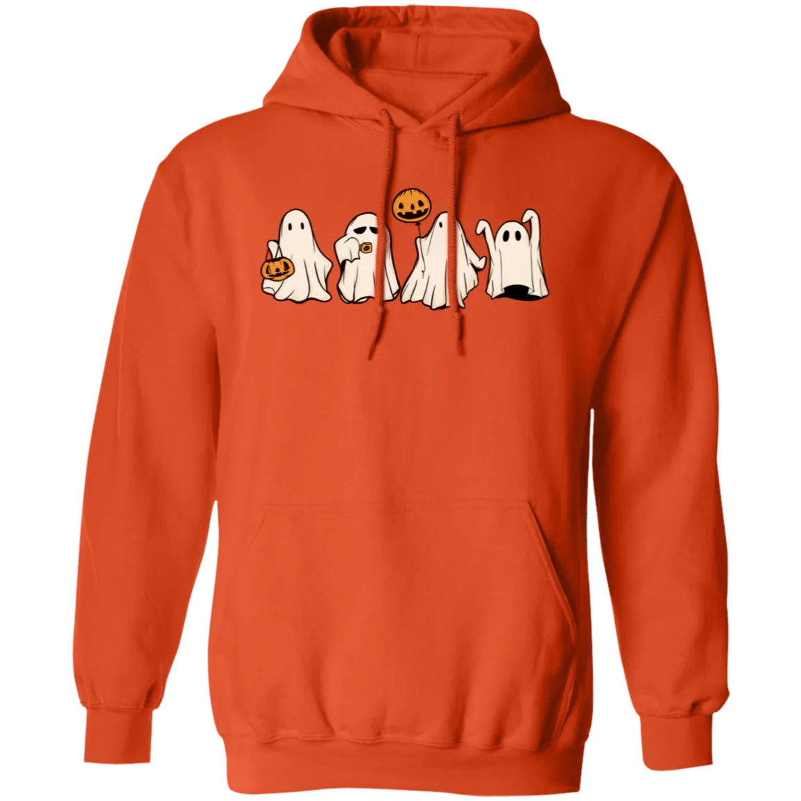Cute Halloween Ghosts Hoodie – Adorable Spooky Gildan Pullove