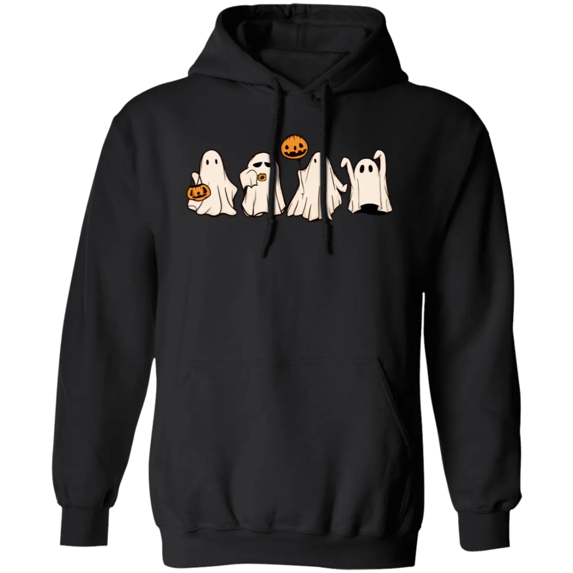 Cute Halloween Ghosts Hoodie – Adorable Spooky Gildan Pullove