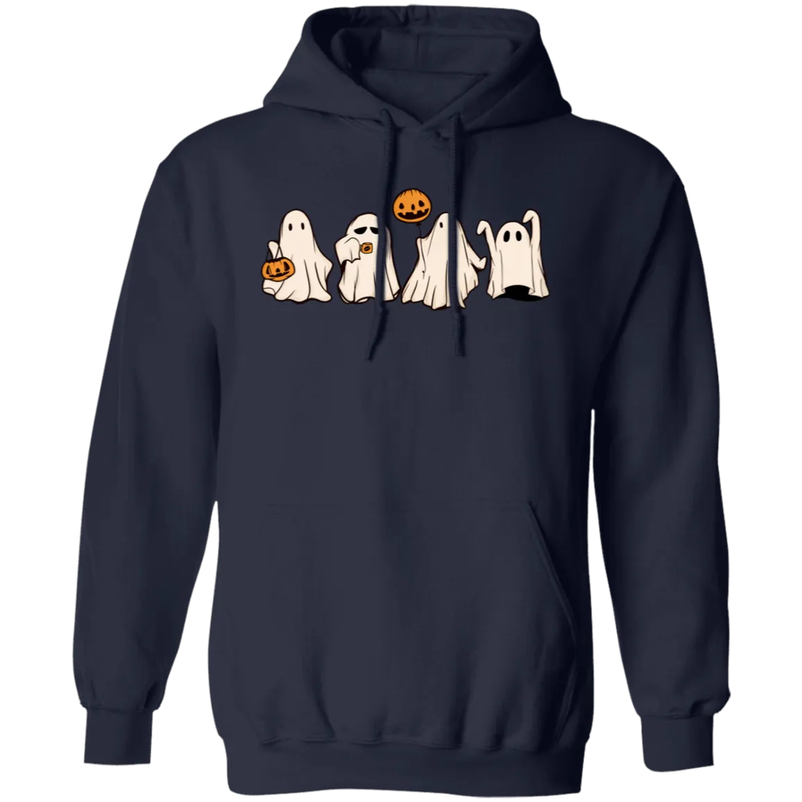 Cute Halloween Ghosts Hoodie – Adorable Spooky Gildan Pullove