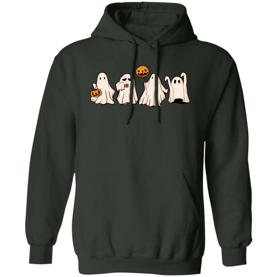 Cute Halloween Ghosts Hoodie – Adorable Spooky Gildan Pullove
