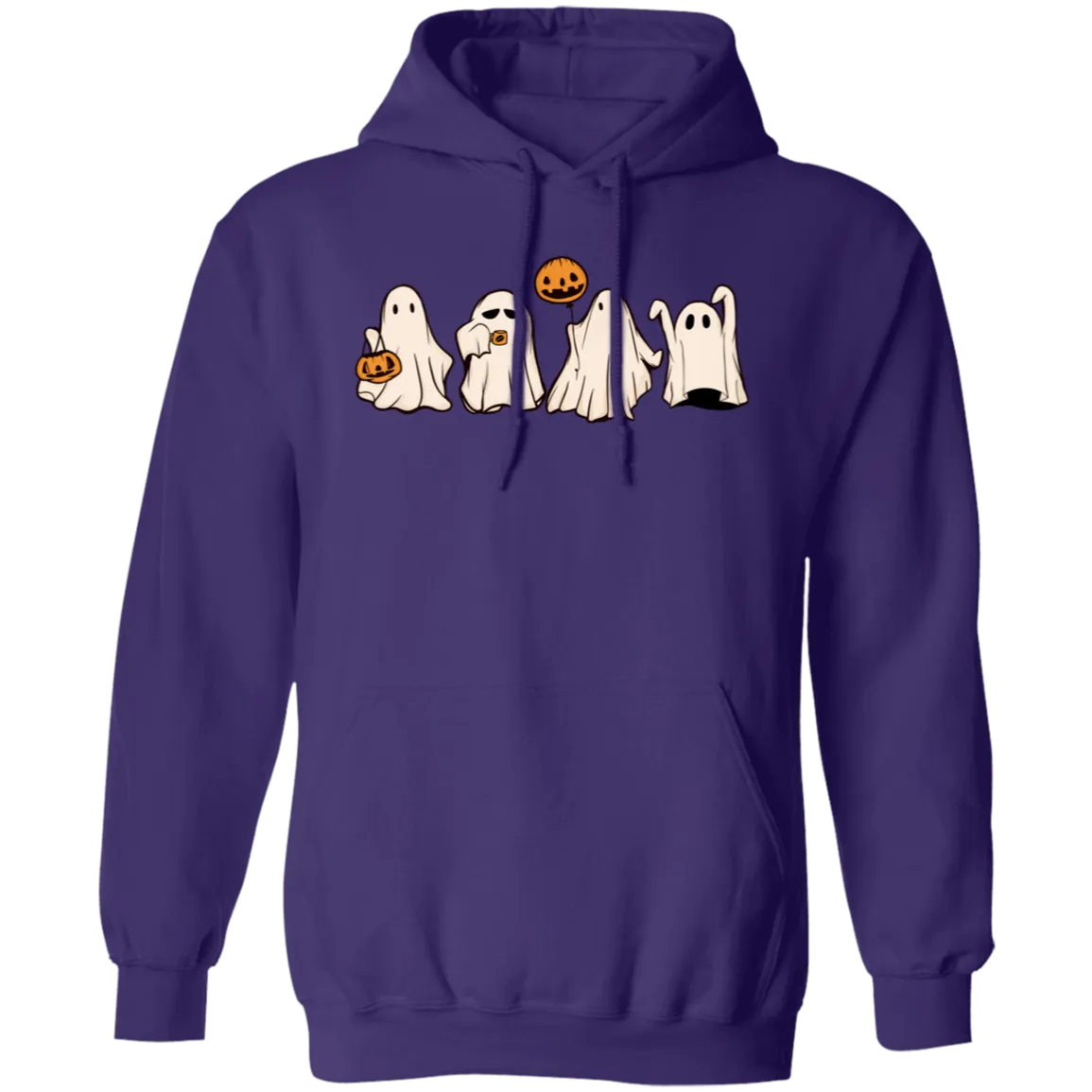 Cute Halloween Ghosts Hoodie – Adorable Spooky Gildan Pullove