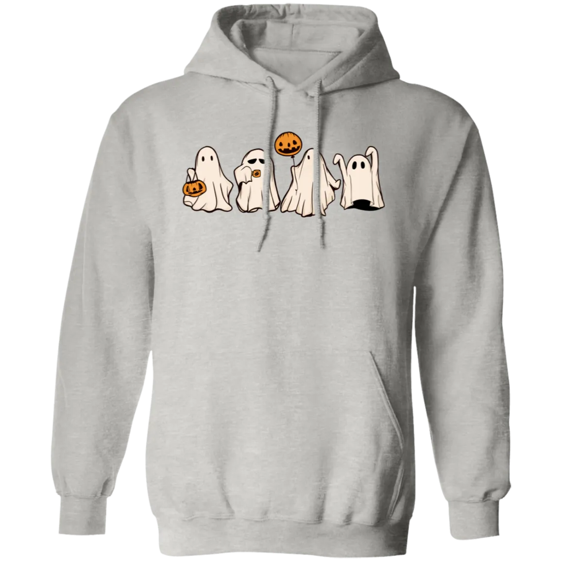 Cute Halloween Ghosts Hoodie – Adorable Spooky Gildan Pullove