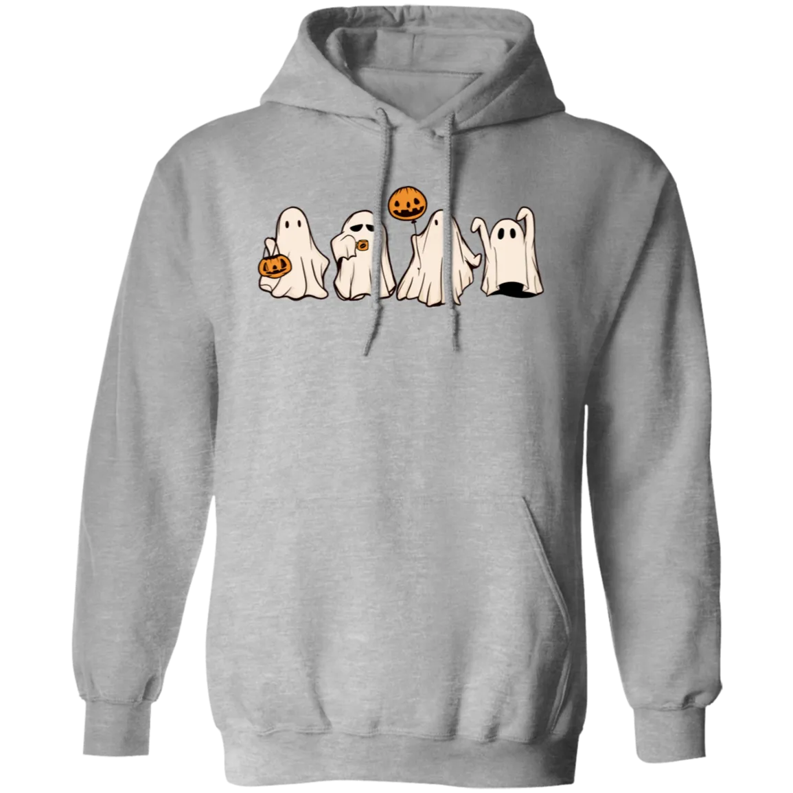 Cute Halloween Ghosts Hoodie – Adorable Spooky Gildan Pullove