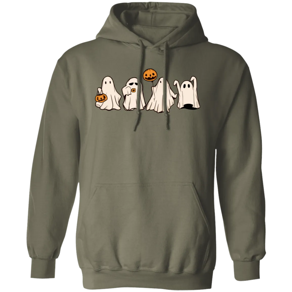 Cute Halloween Ghosts Hoodie – Adorable Spooky Gildan Pullove