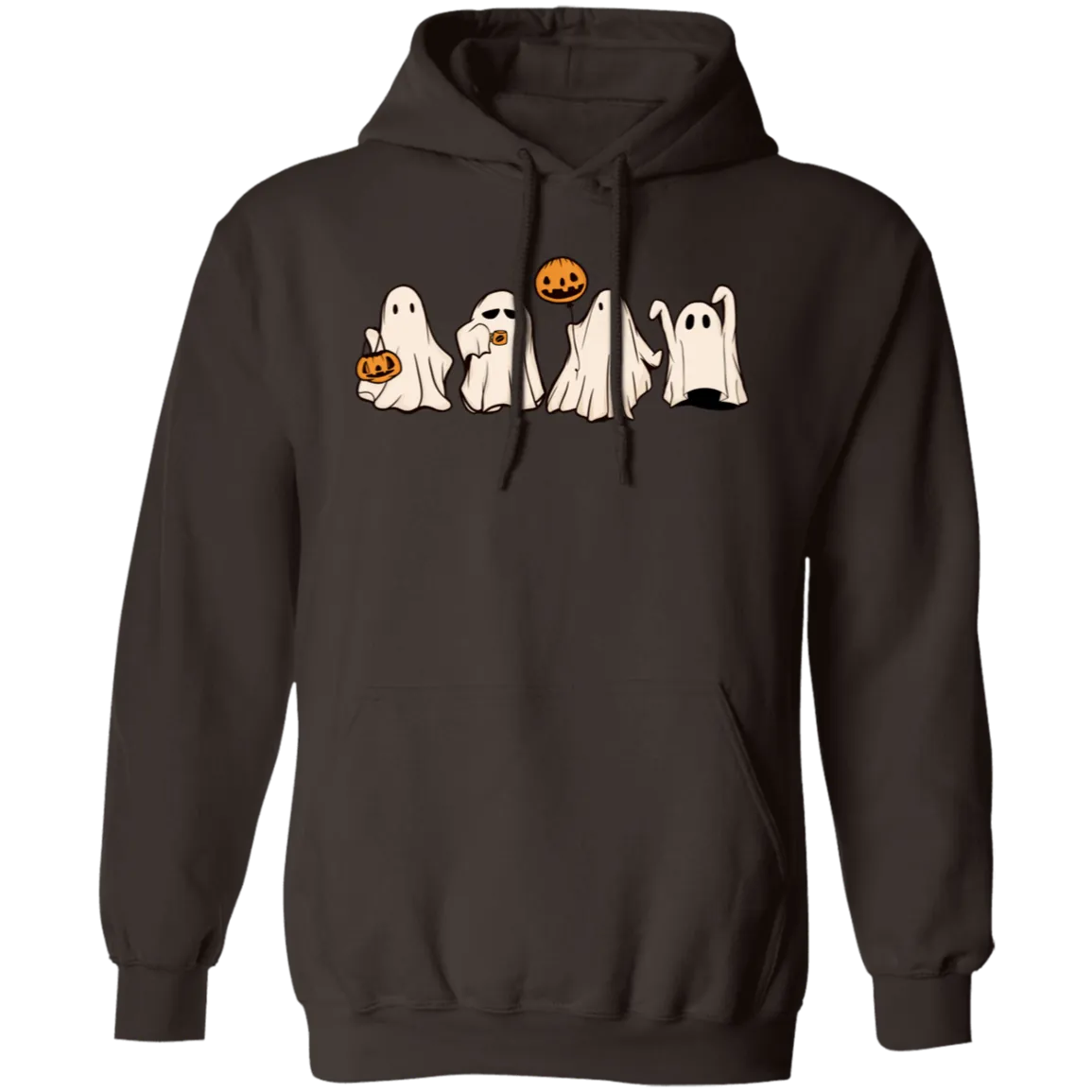 Cute Halloween Ghosts Hoodie – Adorable Spooky Gildan Pullove