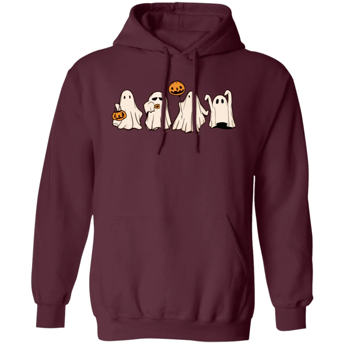 Cute Halloween Ghosts Hoodie – Adorable Spooky Gildan Pullove