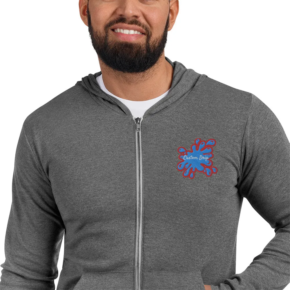 Drip Splash Unisex zip hoodie