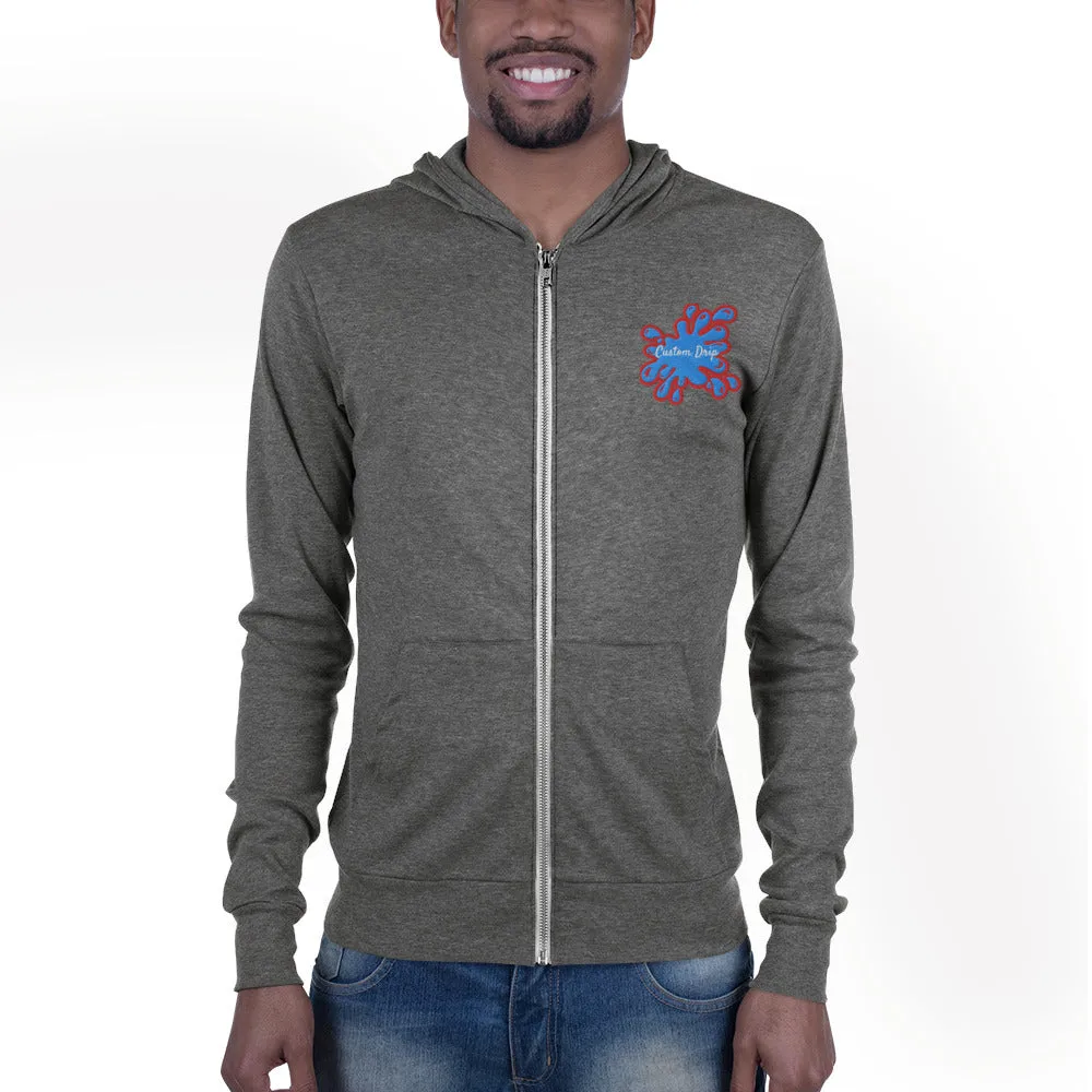 Drip Splash Unisex zip hoodie