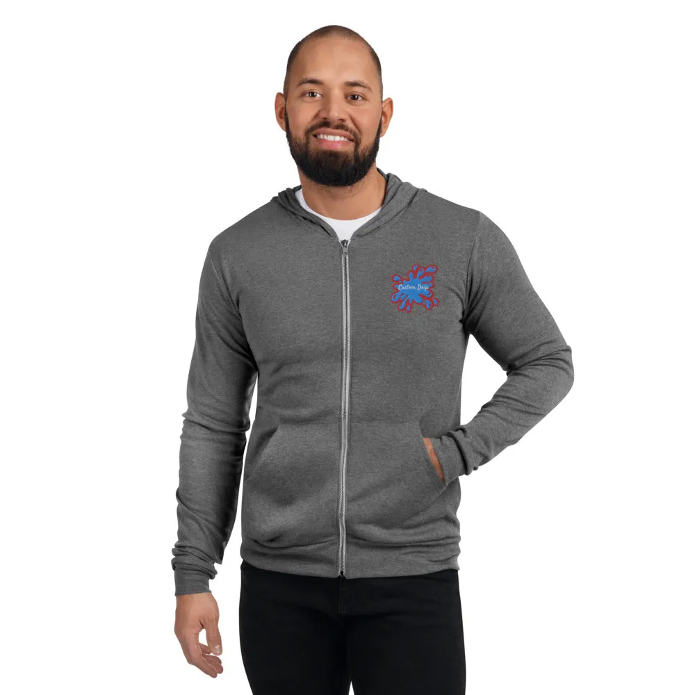 Drip Splash Unisex zip hoodie