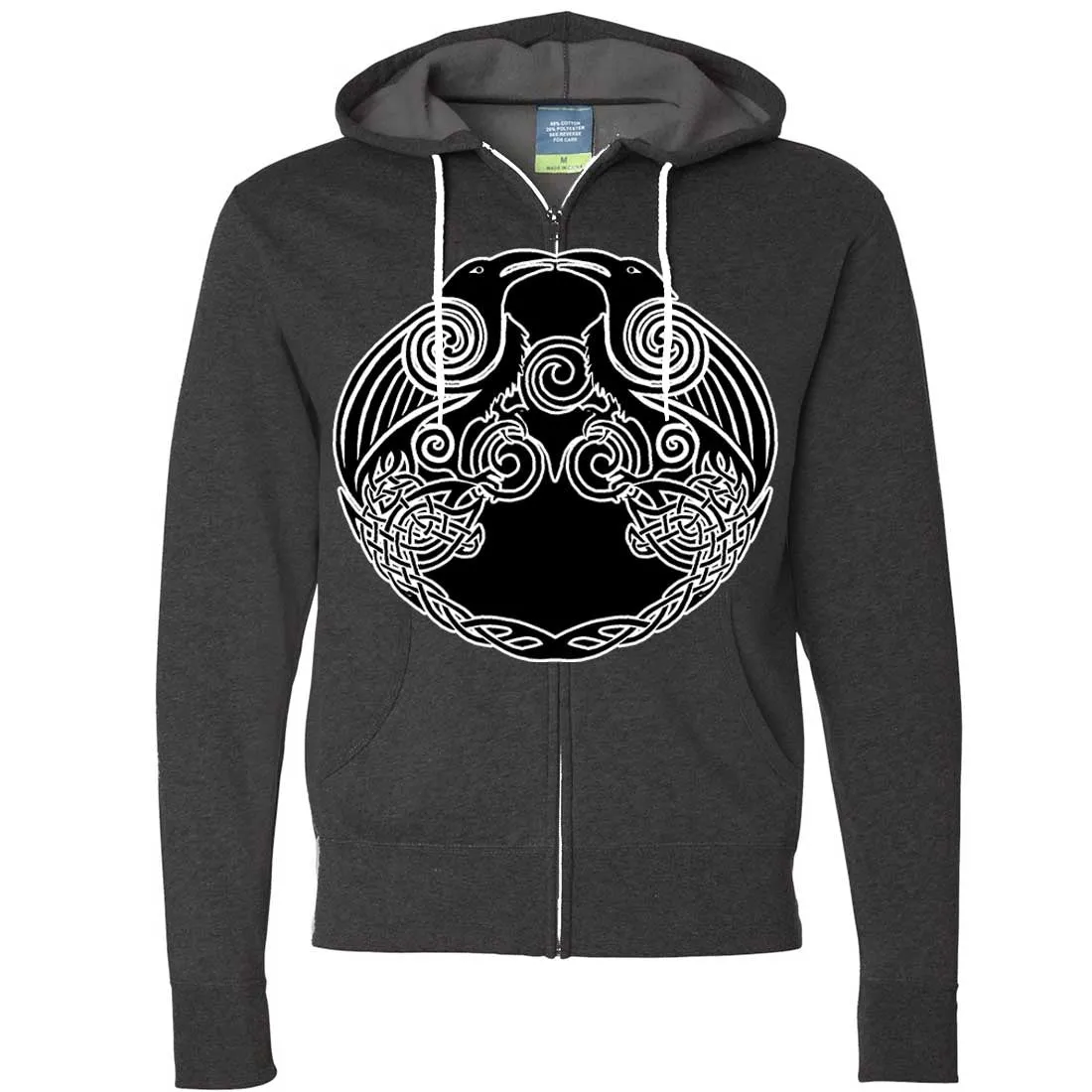 Dual Raven Two Tone Zip-Up Hoodie