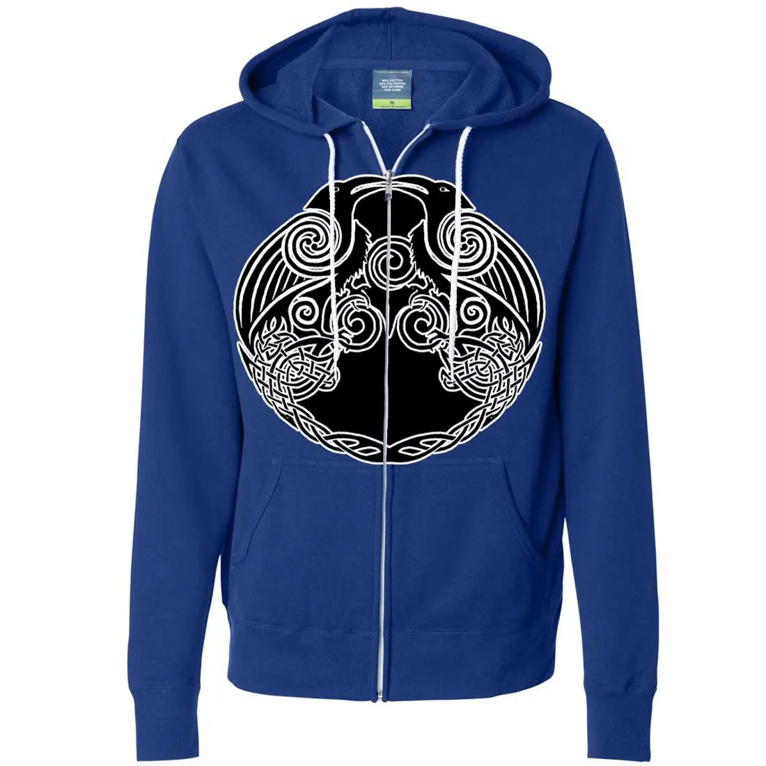 Dual Raven Two Tone Zip-Up Hoodie
