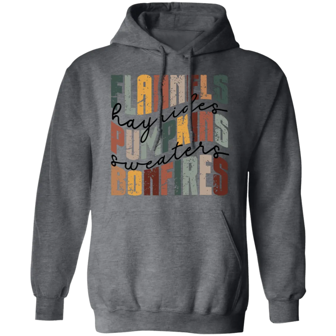 Flannels, Hayrides, and Bonfires Gildan Hoodie – Embrace the Autumn Spirit!