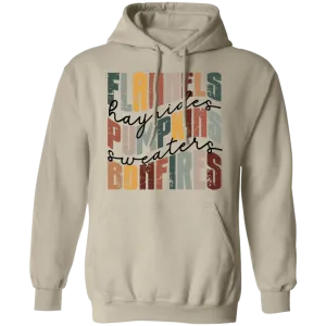 Flannels, Hayrides, and Bonfires Gildan Hoodie – Embrace the Autumn Spirit!