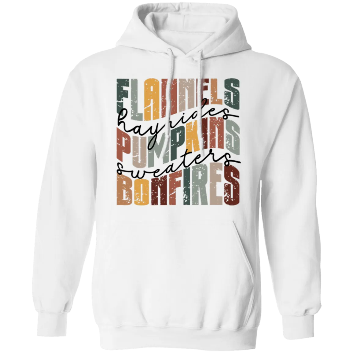 Flannels, Hayrides, and Bonfires Gildan Hoodie – Embrace the Autumn Spirit!