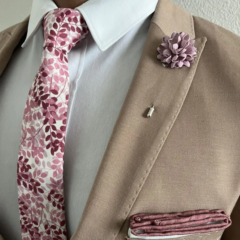 Floral Mauve Chianti Tie