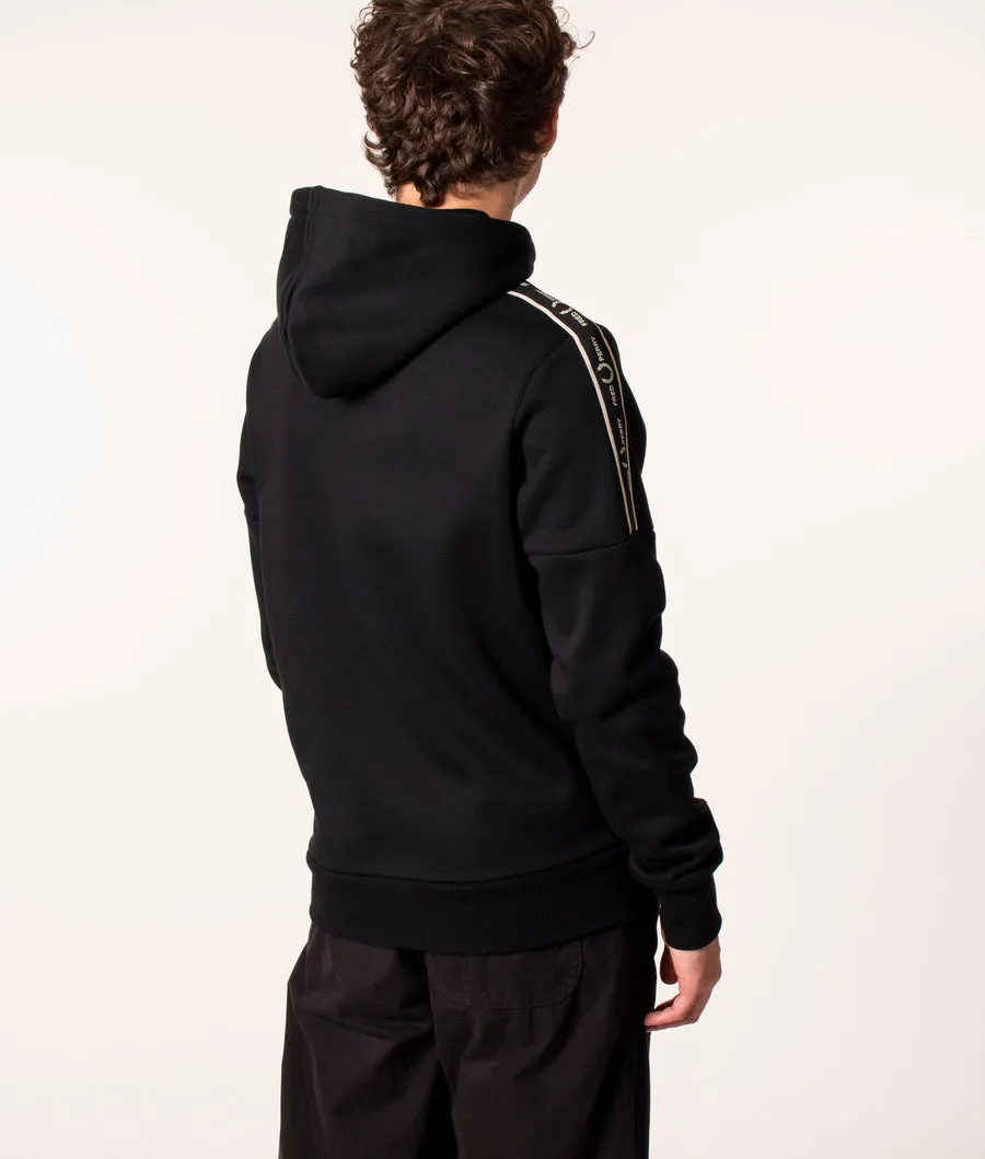 Fred Perry M4701 Taped Sleeve Hoodie 102 Black