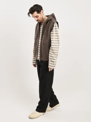 French Sun Fade Hefty Fleece Motor Hood Vest