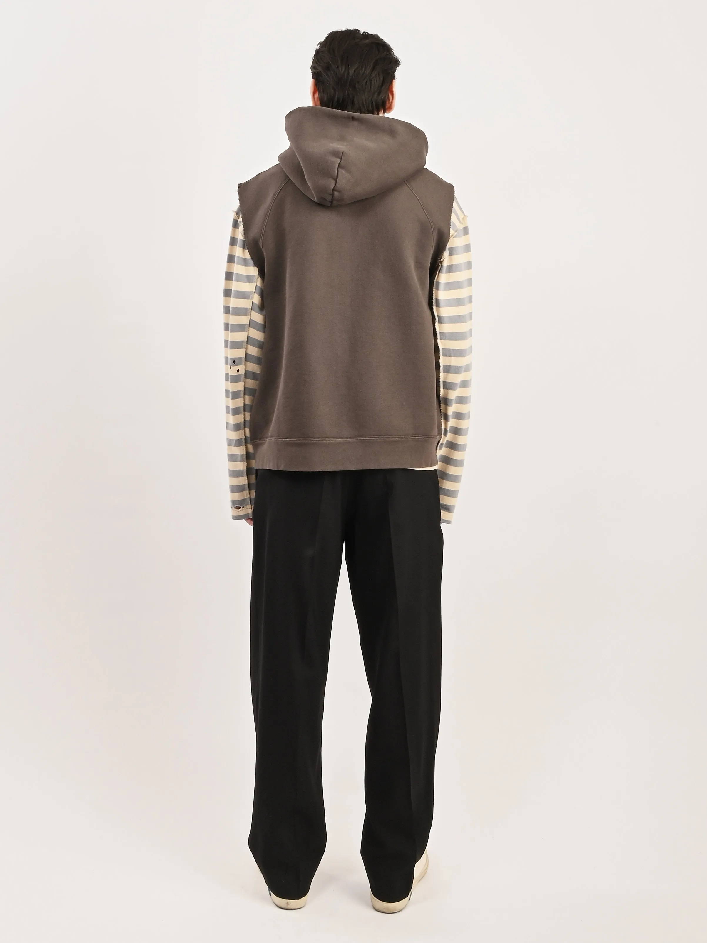 French Sun Fade Hefty Fleece Motor Hood Vest