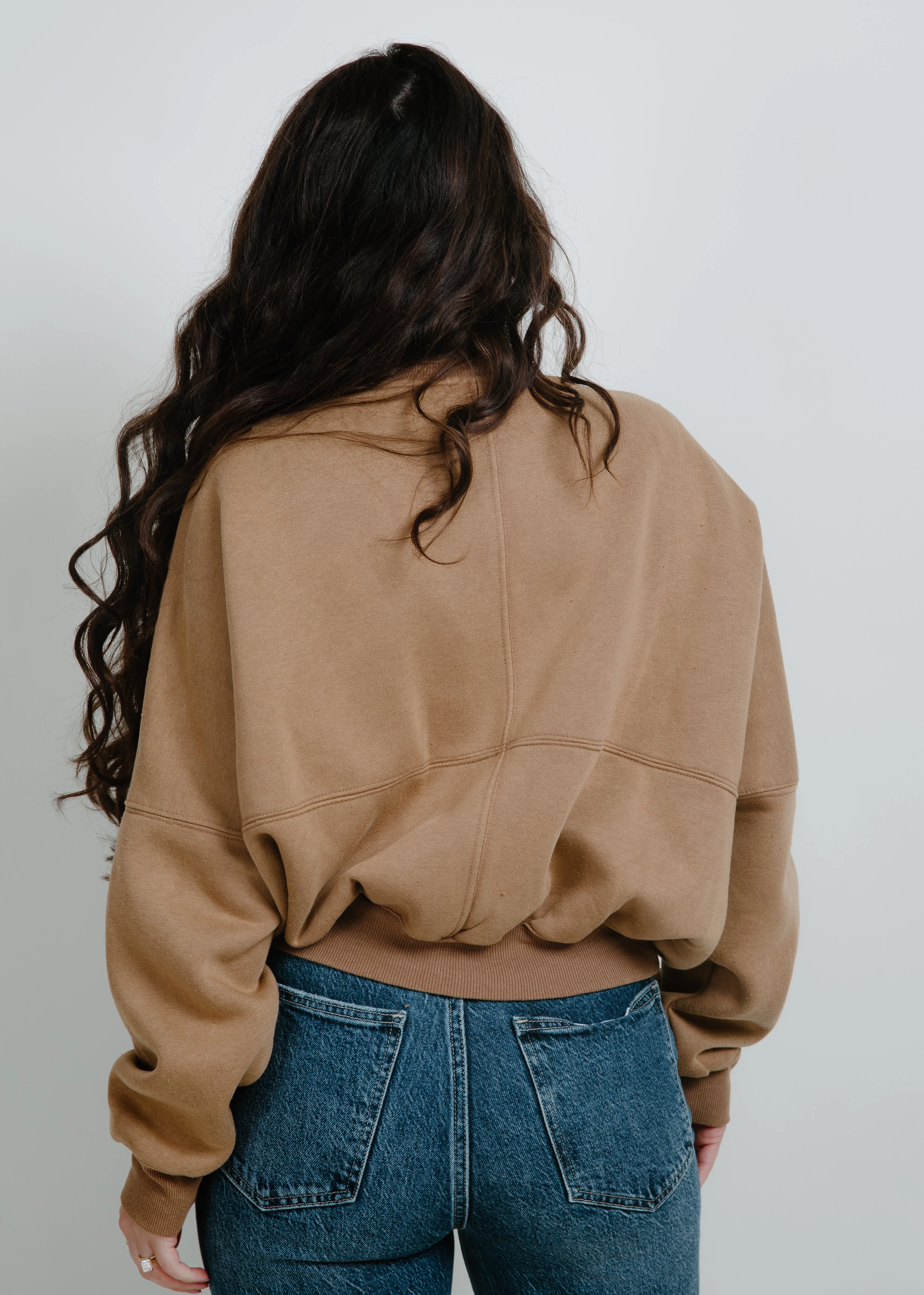 French Terry Zip-Front Jacket