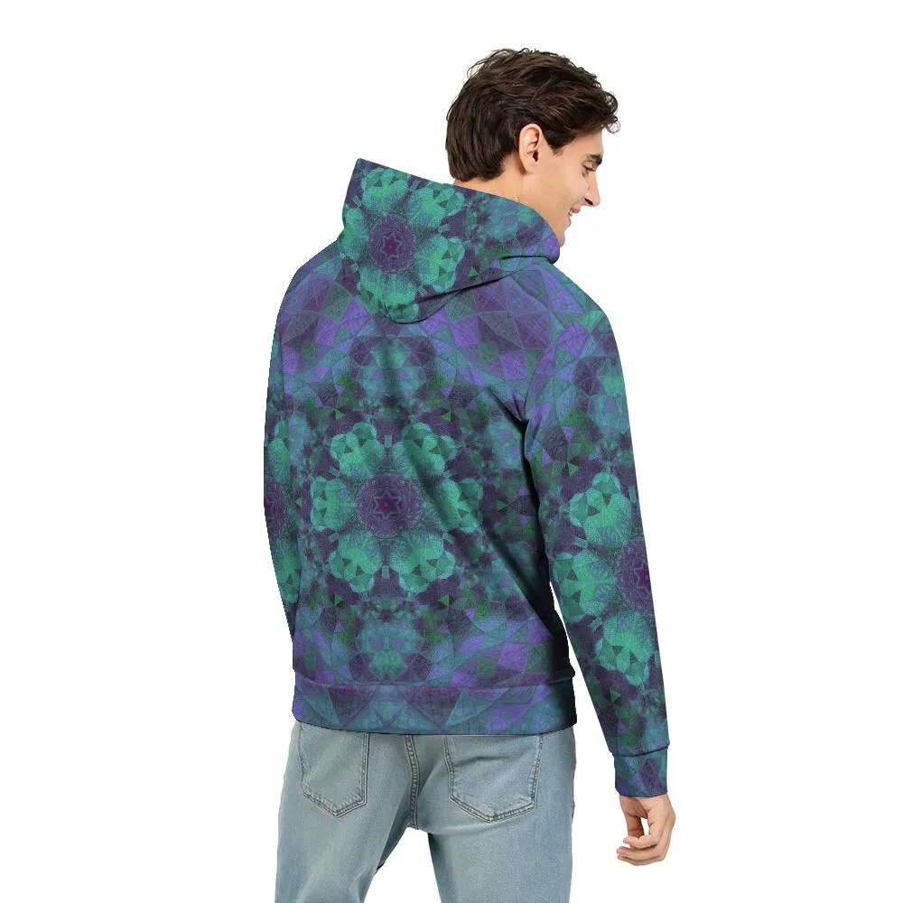 Geo-Shape Purple Men's Hoodie