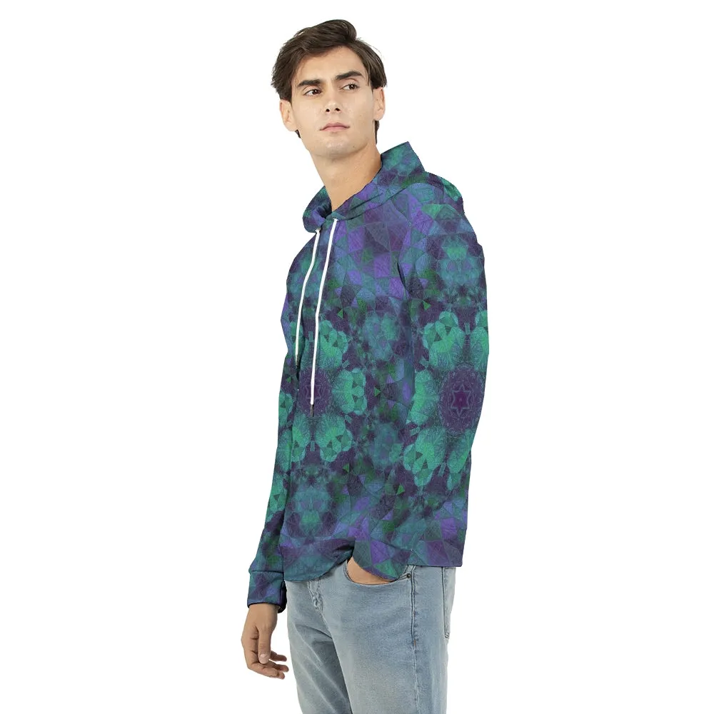 Geo-Shape Purple Men's Hoodie