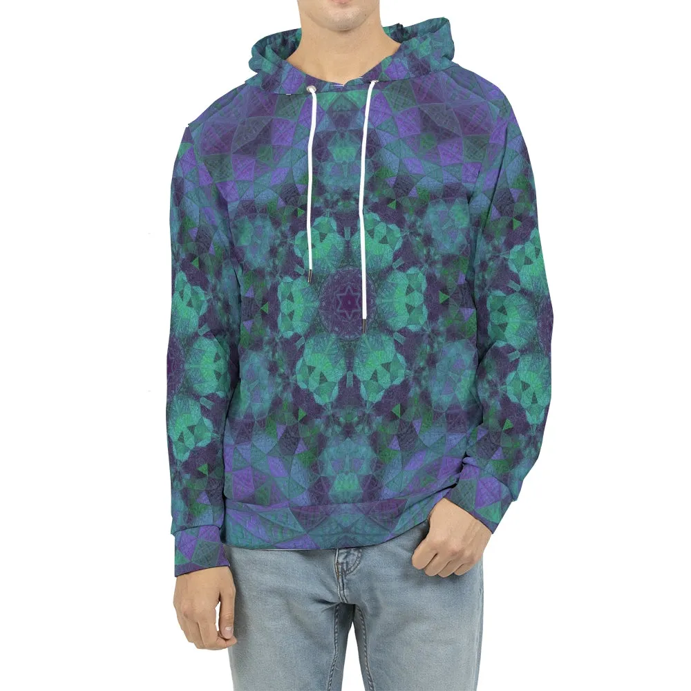 Geo-Shape Purple Men's Hoodie